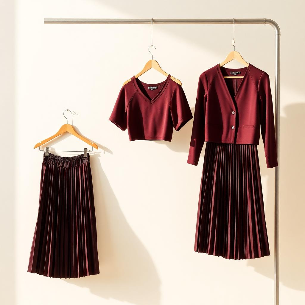 Cropped Cardigan & Skirt Set sample