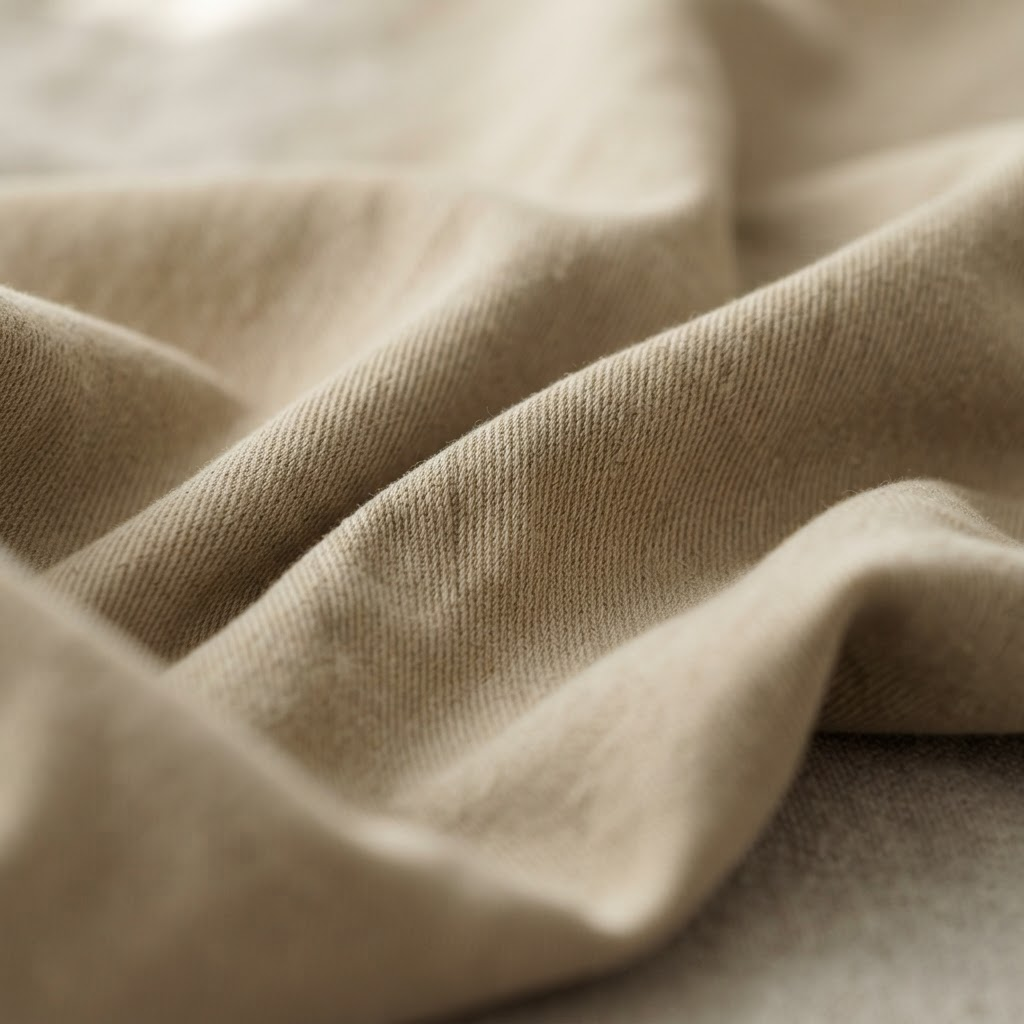 Fabric swatch: beige cotton twill